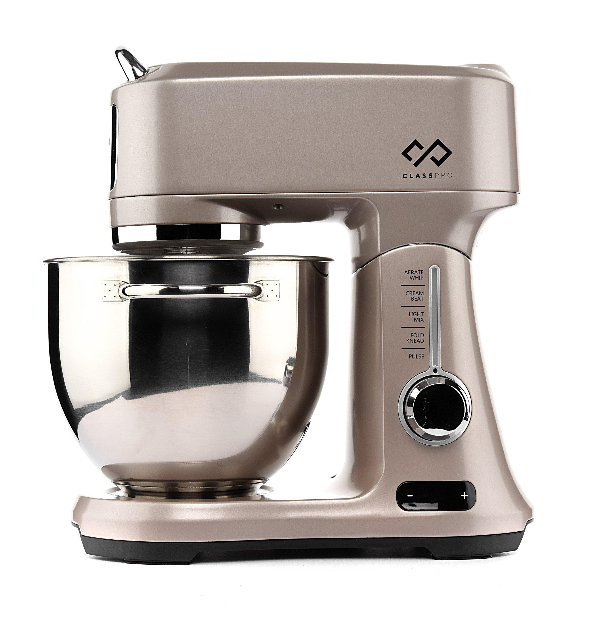 ClassPro Stand Mixer. 1000W. Diecast Aluminum Housing, Full Metal Gear