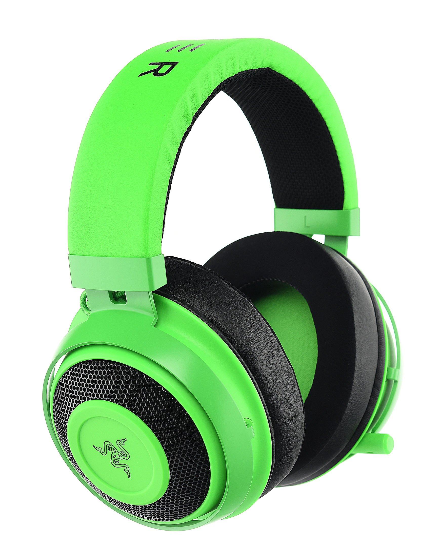 Razer Kraken Green, Equipped with 7.1 surround sound software, Clear
