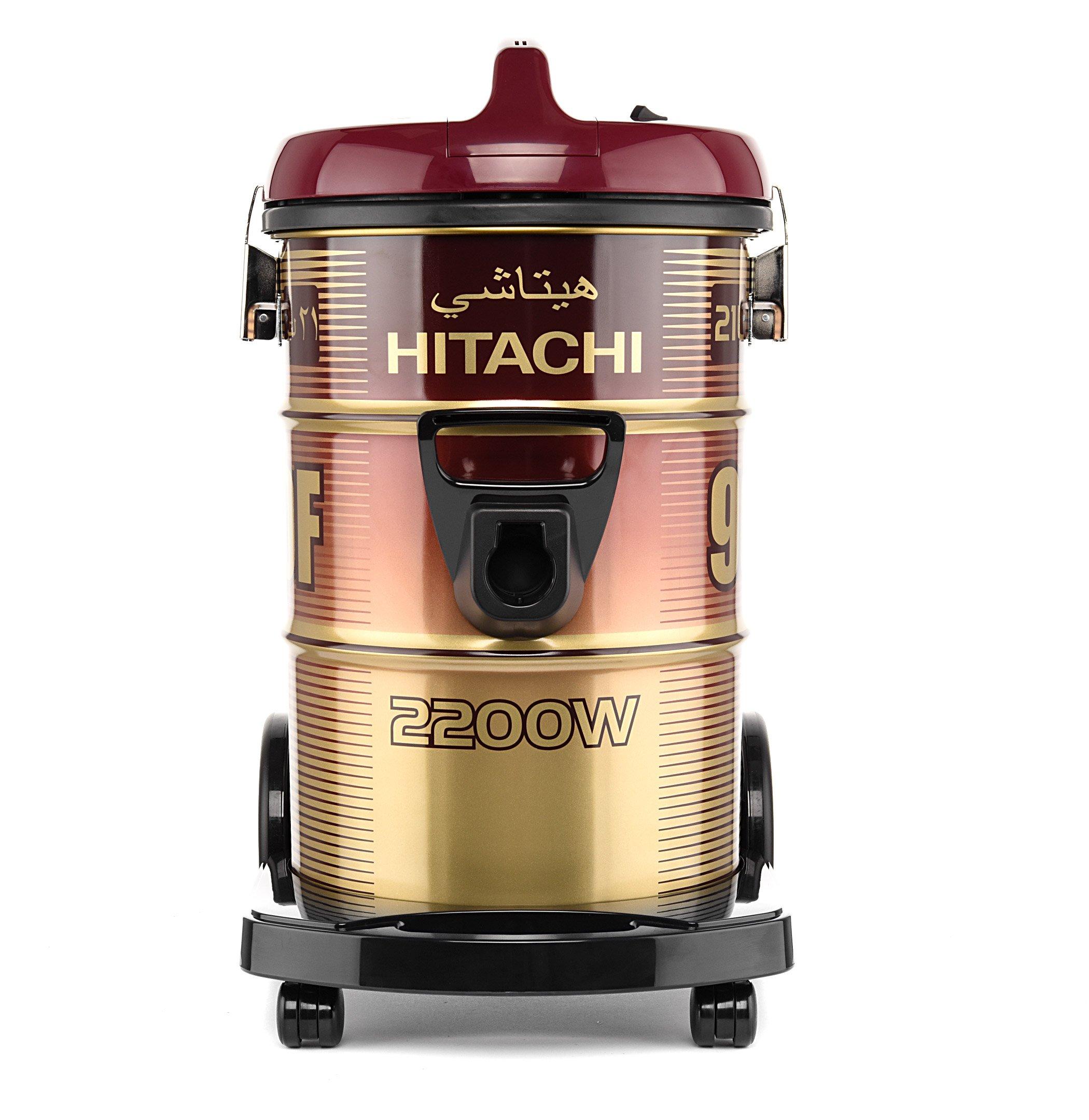 Buy Hitachi Vacuum Cleaner, Drum Type, 21L, 2200W, Wine Red. in Saudi Arabia
