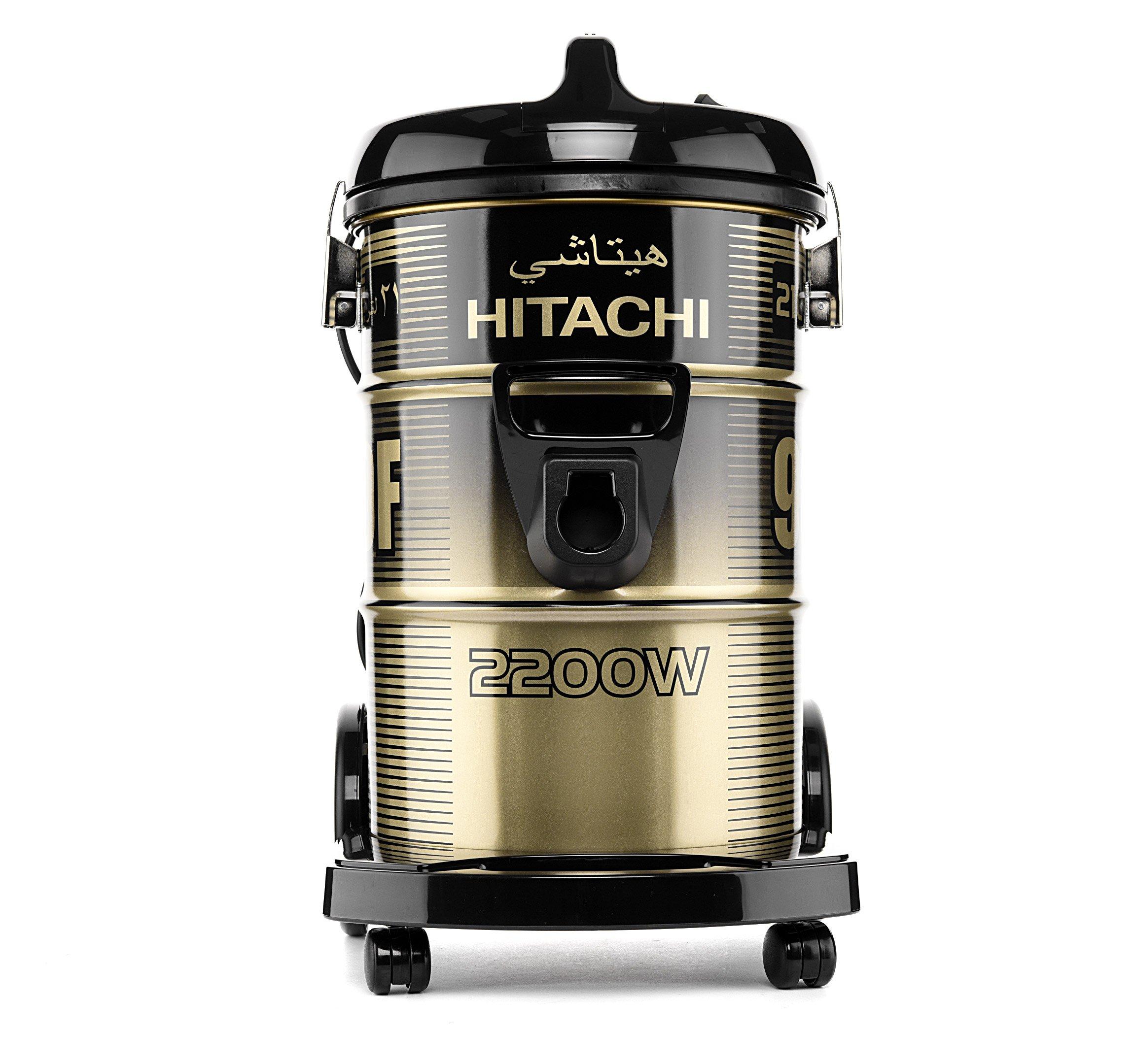 Hitachi Vacuum Cleaner, Drum Type, 21L, 2200W, Black. eXtra Saudi