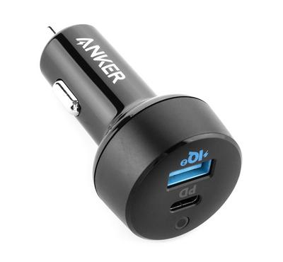 Buy Anker Power Drive PD+2 Car Charger With Power Delivery + Power IQ 2.0, Black in Saudi Arabia
