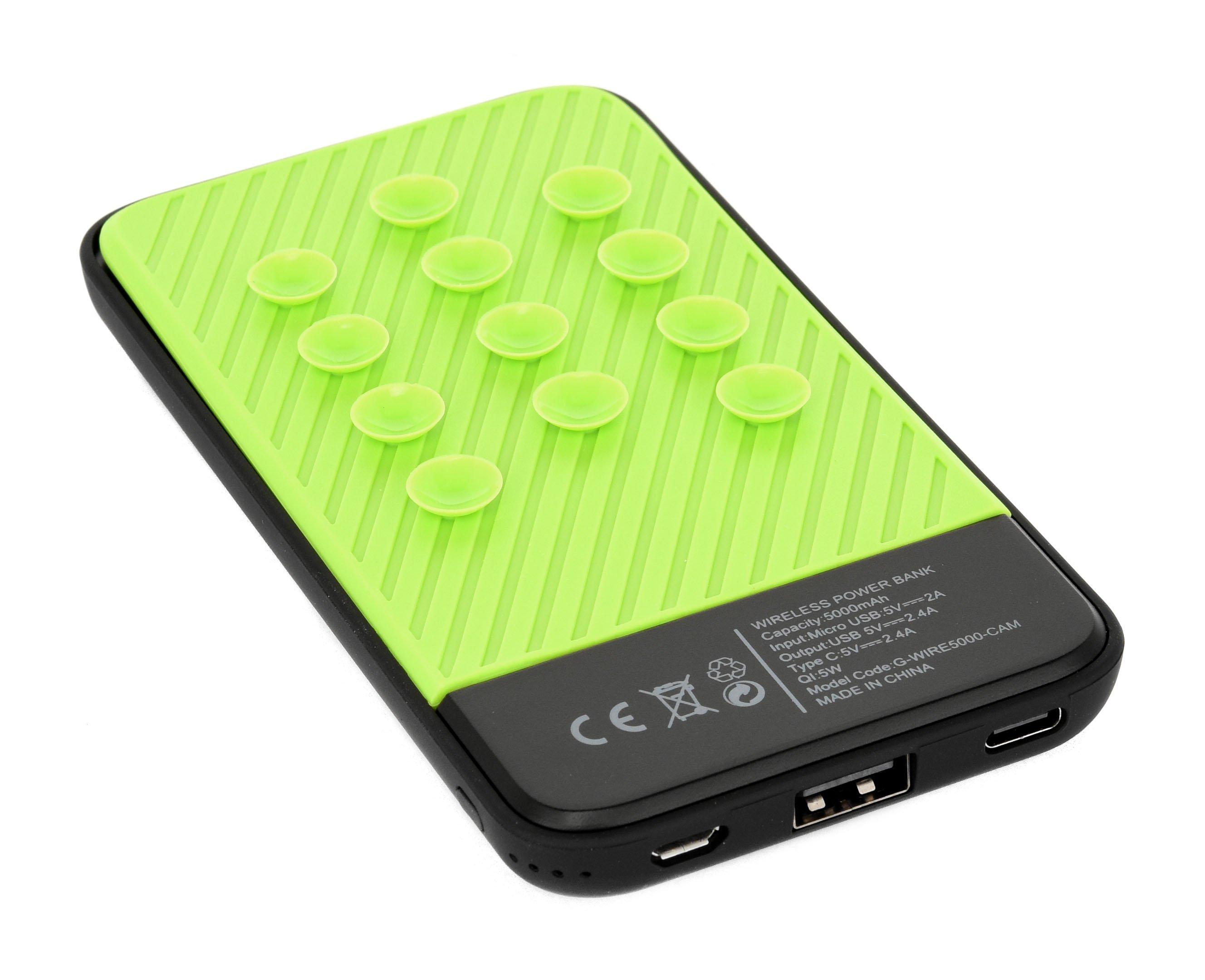 Goui Lux Power Bank With Qi Wireless Charger 5000 Mah Type C Black Extra Saudi