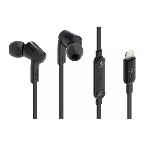 Belkin Earphones In Ear, Lightning, Black eXtra