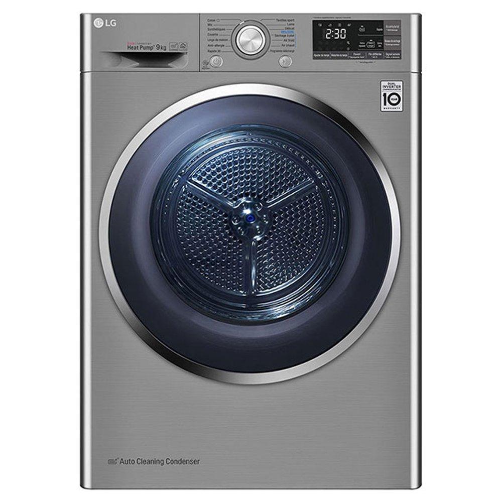 اشتري LG Dryer, 9kg, Sensor Dry, Dual Inverter, Steel Silver في السعودية