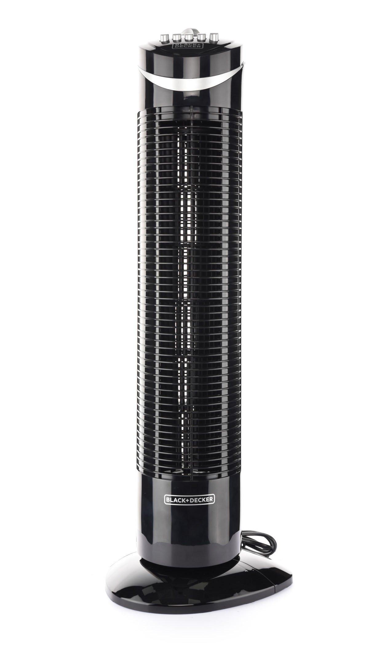 Black and Decker Tower Fan 50W, Black - eXtra Saudi