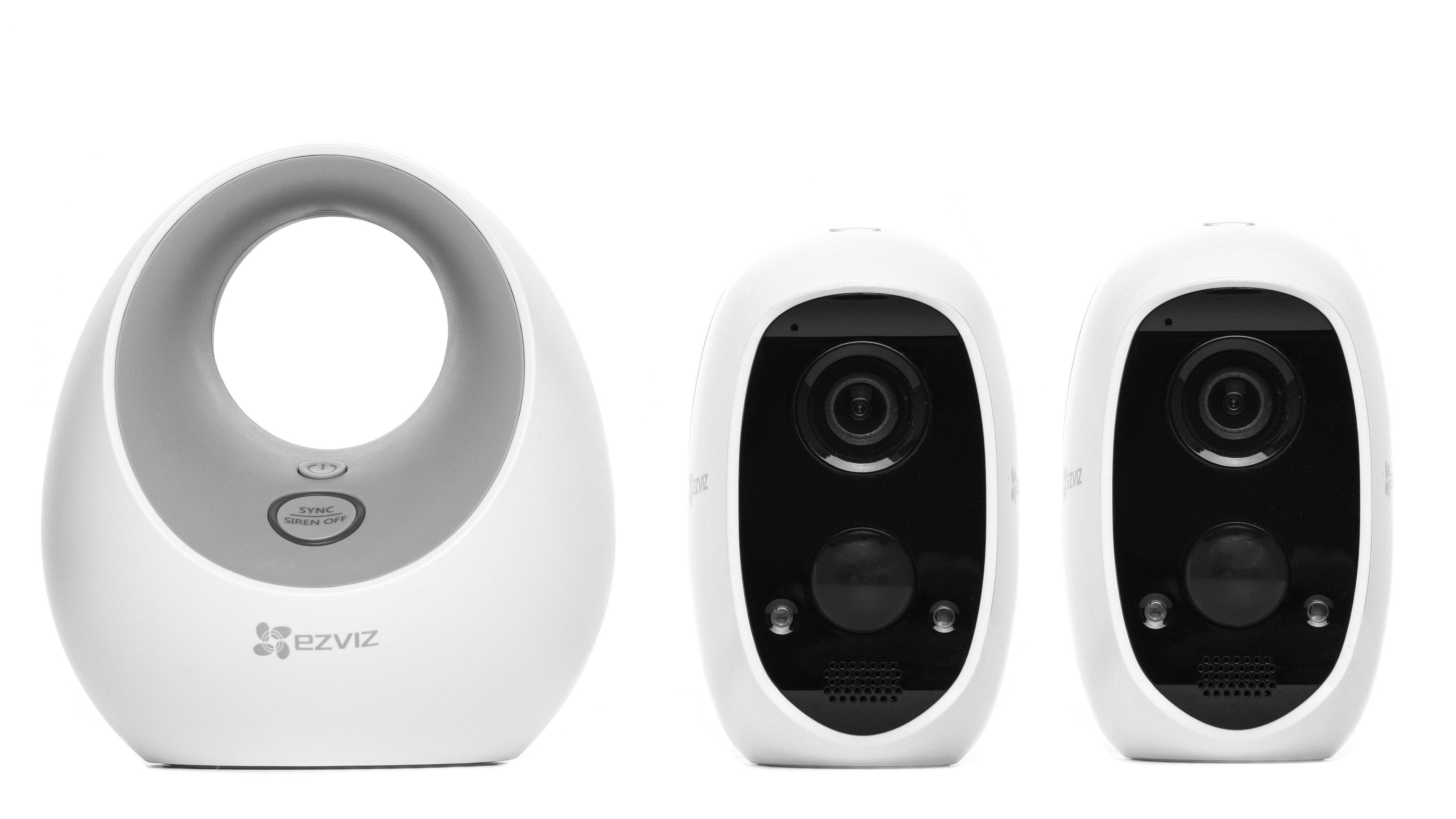 Ezviz, 2 C3A Cameras Plus W2D Base Station, White - EXtra