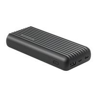 Promate Power Bank 20000mAh with Ergonomic Design, Black