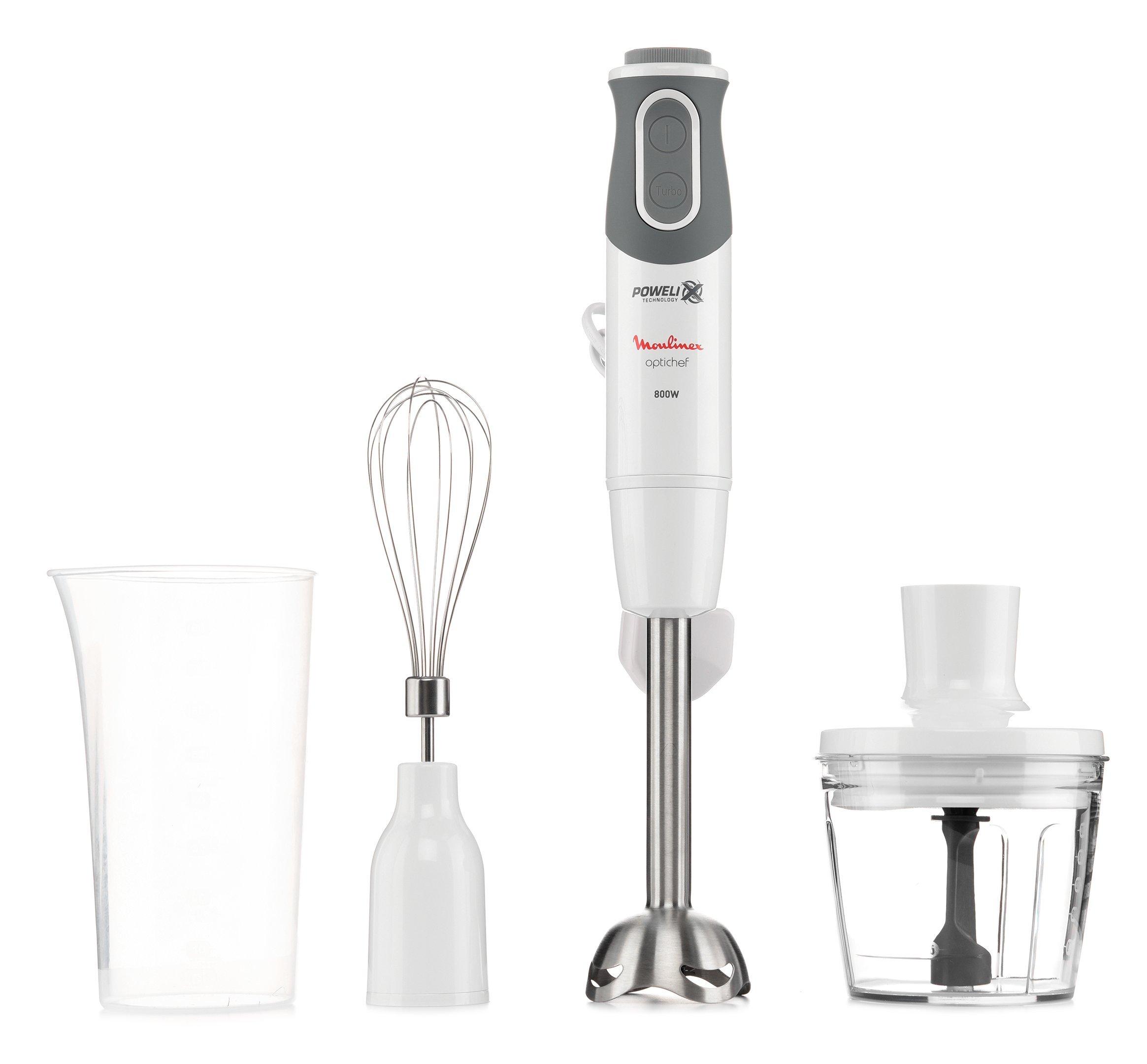 Moulinex OptiChef Hand Blender 800W, 20 Speeds+Pulse,White eXtra Saudi