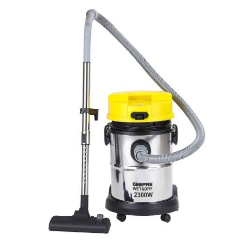 Geepas 25.0L Drum Vacuum Cleaner Wet&Dry 2300W Black/Silver - eXtra Oman