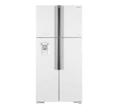 Buy Hitachi 4 Door Big French Standard Refrigerator 14Cu.ft, Freezer 5.1Cu.ft, White in Saudi Arabia