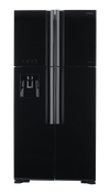 Hitachi 4 Door, SBS Refrigerator, 19.1 Cu.ft, Dual Fan Cooling, Black
