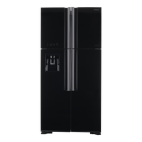 Hitachi 4 Door Big French Standard Refrigerator 14Cu.ft, Freezer 5.1Cu.ft, Black