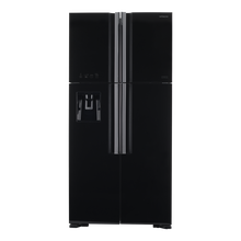 Buy Hitachi 4 Door Big French Standard Refrigerator 14Cu.ft, Freezer 5.1Cu.ft, Black in Saudi Arabia