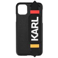 Karl Lagerfeld PU Hard Case with Strap iPhone 11 Pro Max,Black