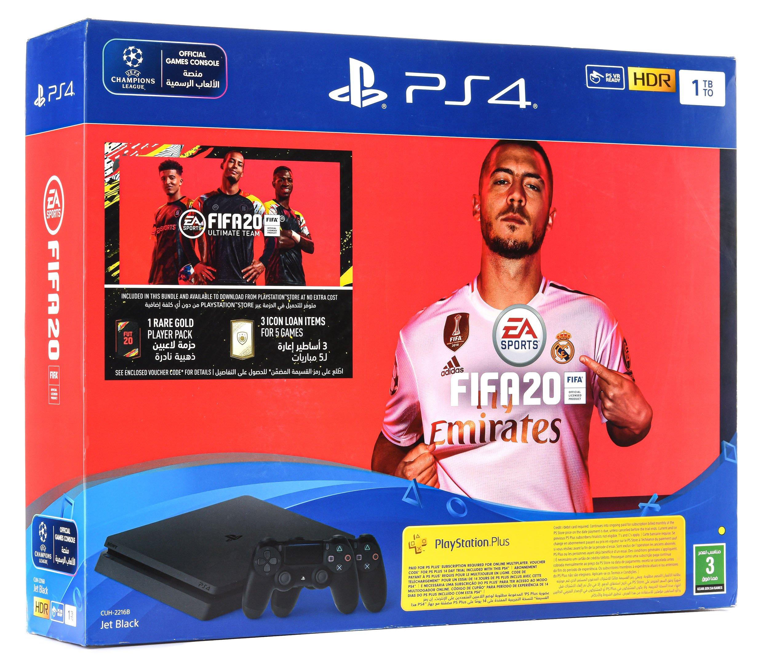 ps4 console and fifa 20 bundle