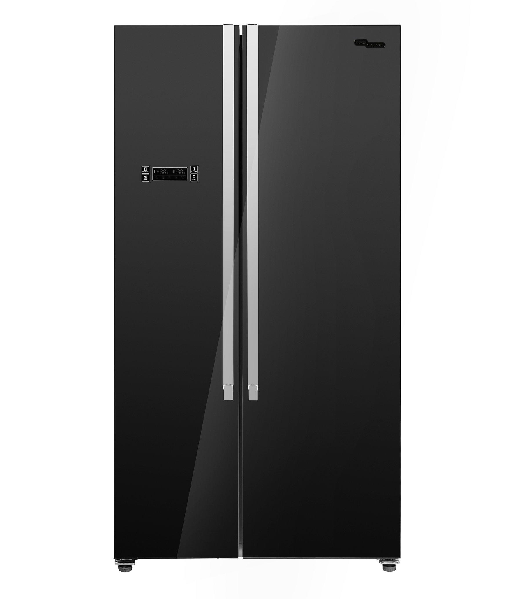 Super General Freestanding Side By Side Refrigerator 600L Black/Silver