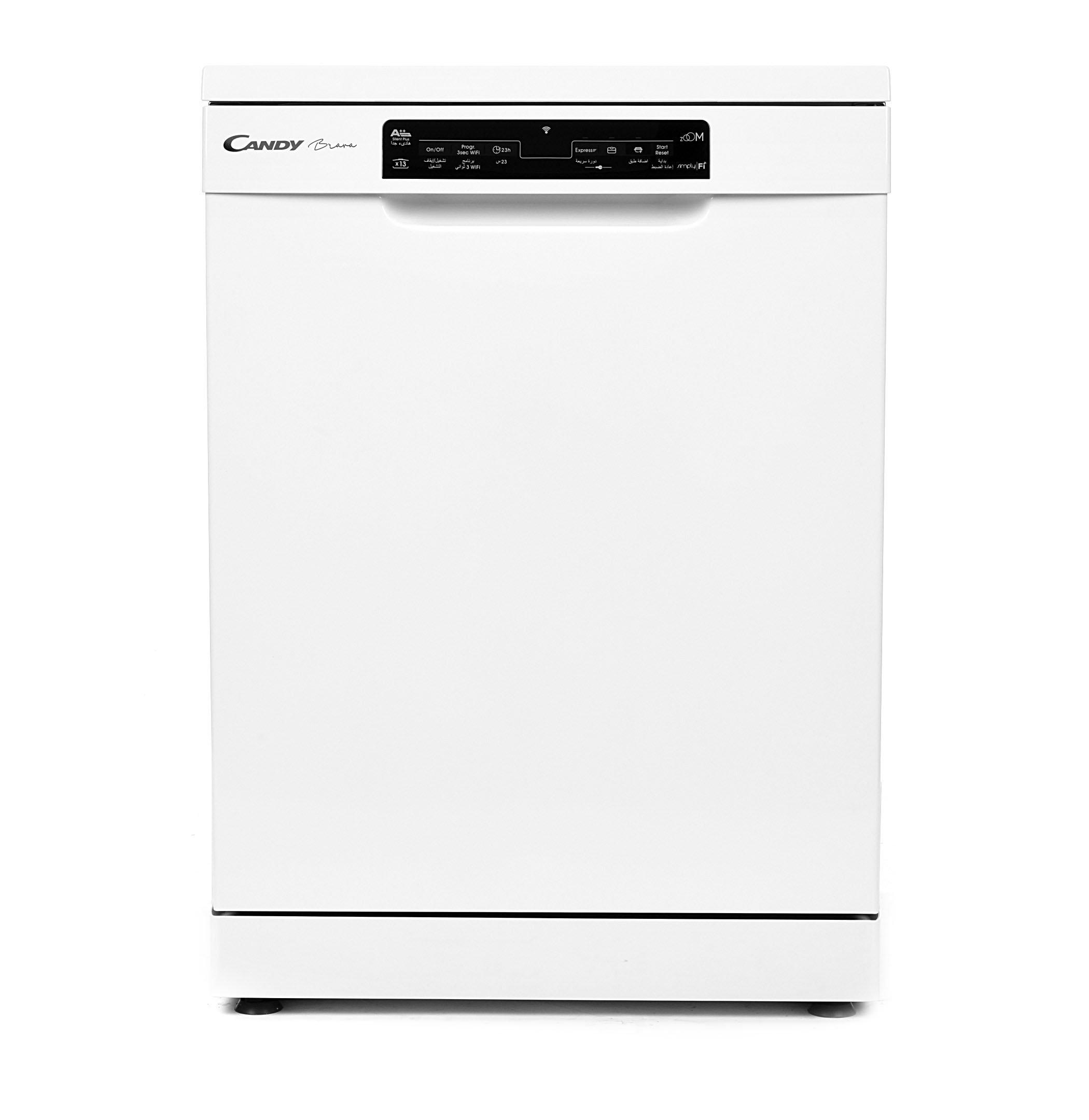 Buy Candy Dishwasher,13 Place Settings, 9 Programs, Color White in Saudi Arabia