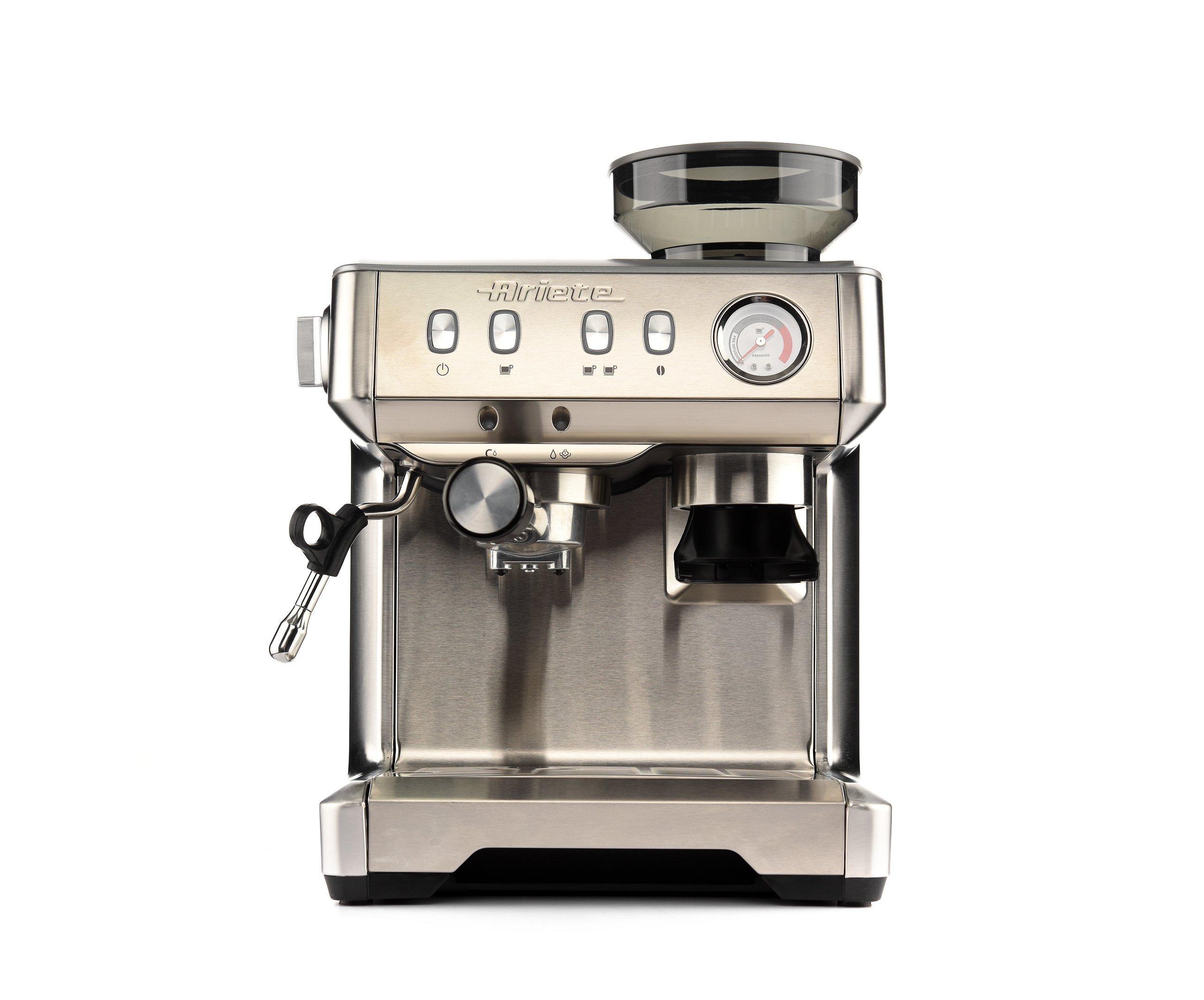 Ariete Moderna Espresso Machine - With Integrated Coffee Grinder Red