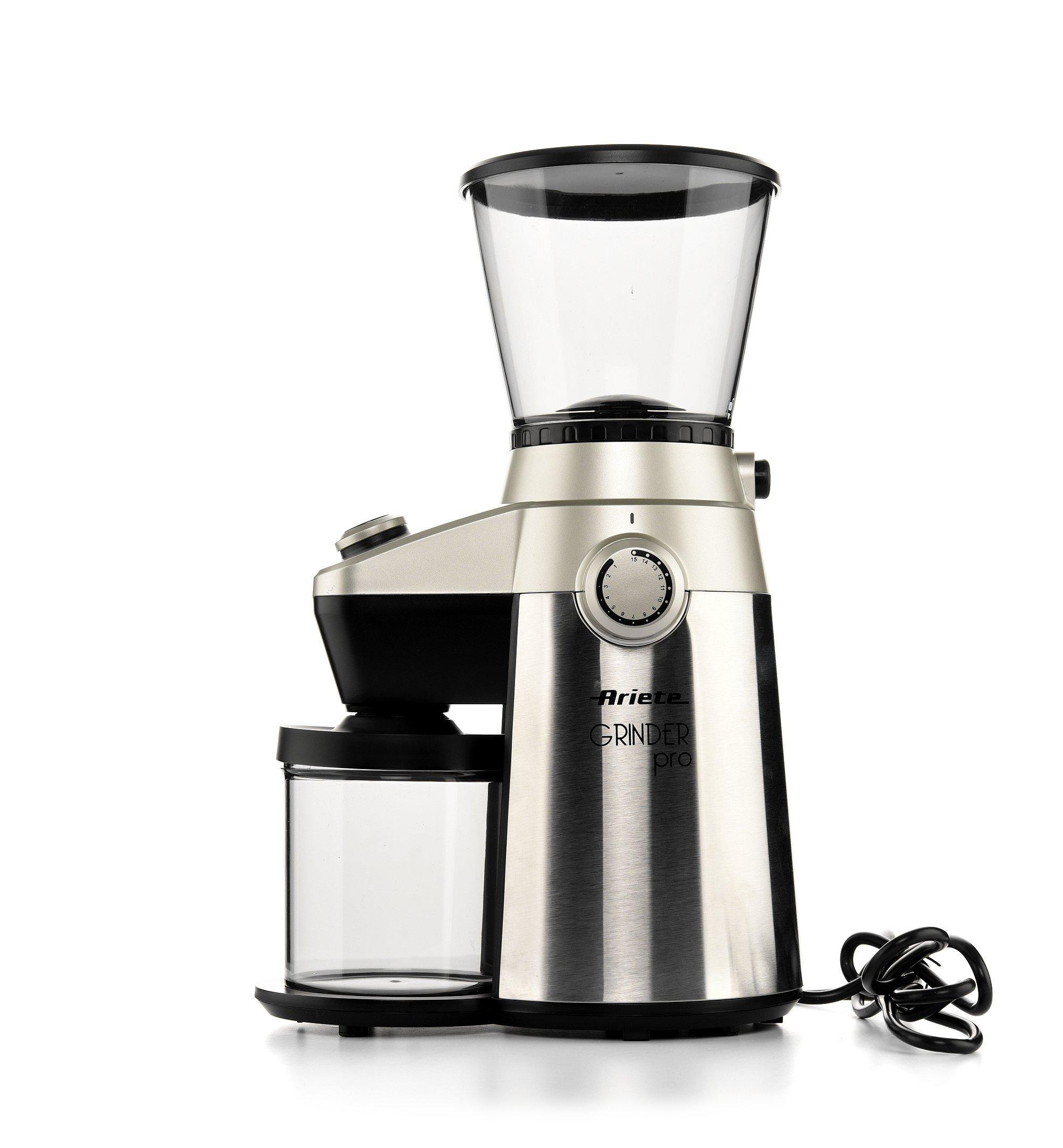 Ariete Grinder Pro, Power 150W, Capacity 300G,Grinding Level 15,Silver