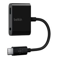 Belkin, Rockstar 3.5Mm Audio + USB C Connector For Charge Adapter, Black