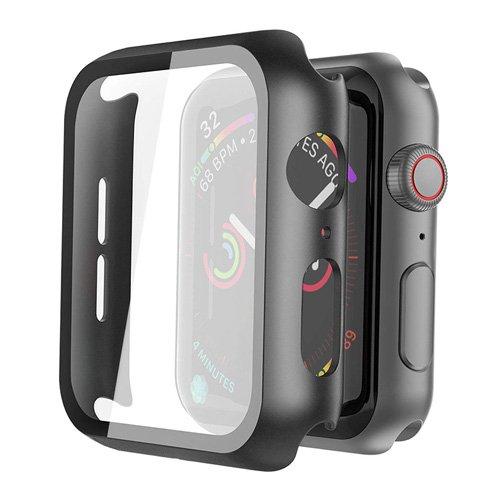 اشتري Hyphen Apple Watch Shock Proof Protector Tempered Glass 40mm, Black في السعودية