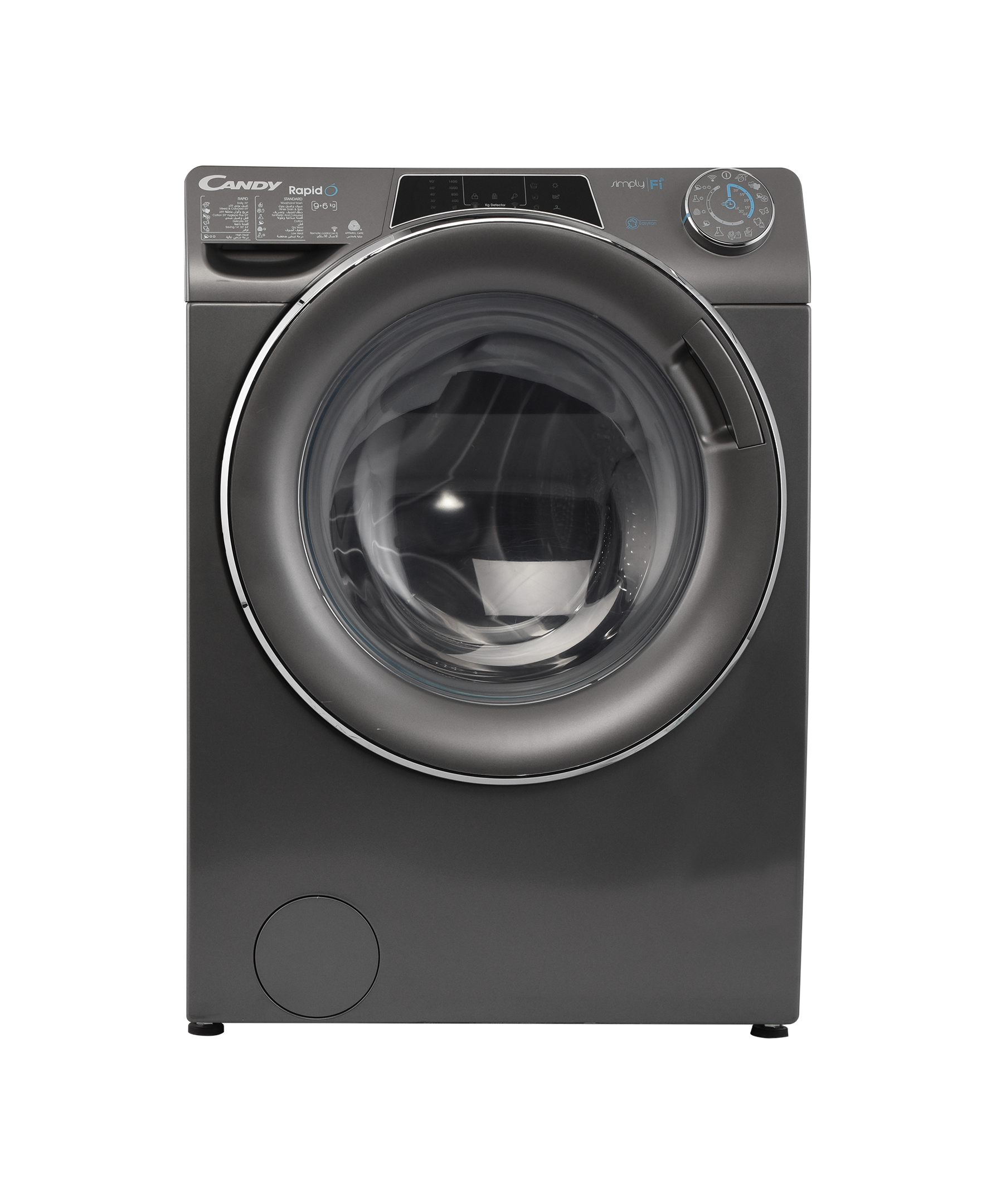 Buy Candy Front Load Fully Automatic Washer Dryer Combo 9Kg/6kg,Inverter,1400 rpm, Dark Gray Anthracite in Saudi Arabia