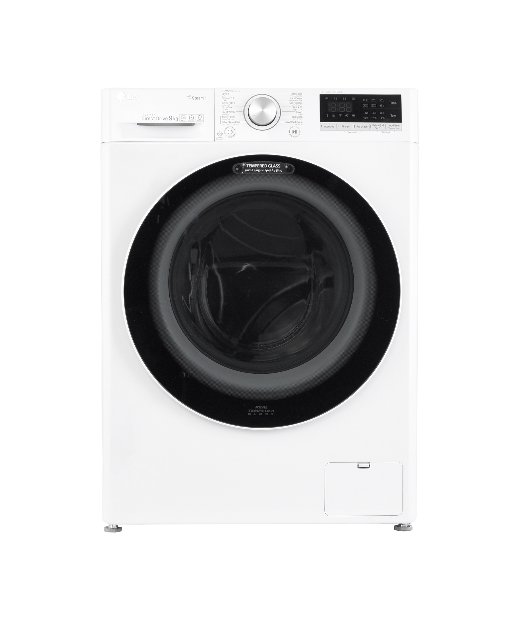 Buy LG 9kg Front Load Fully Automatic Washer with AI DD,White in Saudi Arabia