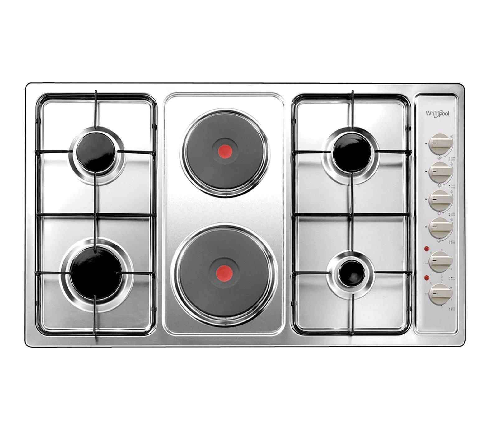Whirlpool Built-In, Gas Hob 90cm, 4 Burners, 2 Hot Plates,Steel - eXtra