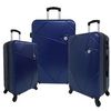 Travel Home, Soft Set Of 3 Luggage Trolley Case 20/24/28, Navy
