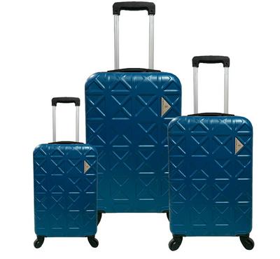Buy Travel Plus, TriangleSet Of 3 Luggage Trolley Case 20/26/30, Navy in Saudi Arabia