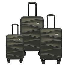 Buy Travel Plus, Wavy Set Of 3 Luggage Trolley Case 20/26/30, Dark Grey in Saudi Arabia
