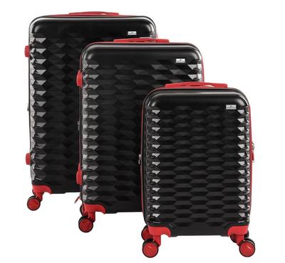 Buy Travel Plus, Honey Comb Set Of 3 Luggage Trolley Case 20/26/30, Black in Saudi Arabia