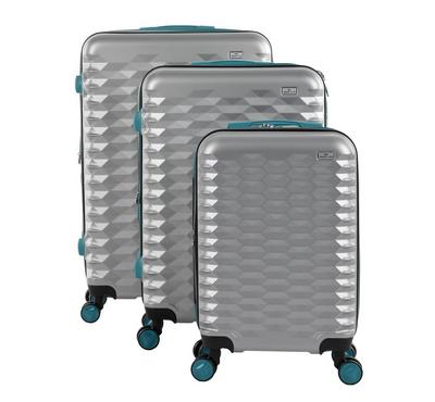 Buy Travel Plus, Honey Comb Set Of 3 Luggage Trolley Case 20/26/30, Grey in Saudi Arabia