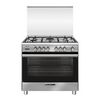 Glemgas Gas Cooking Range,90x60cm, 5 Gas Burners, Full Safety Stainless Steel.