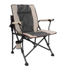Buy Homez, Foldable beach chair with bottle holder, Off White black in Saudi Arabia