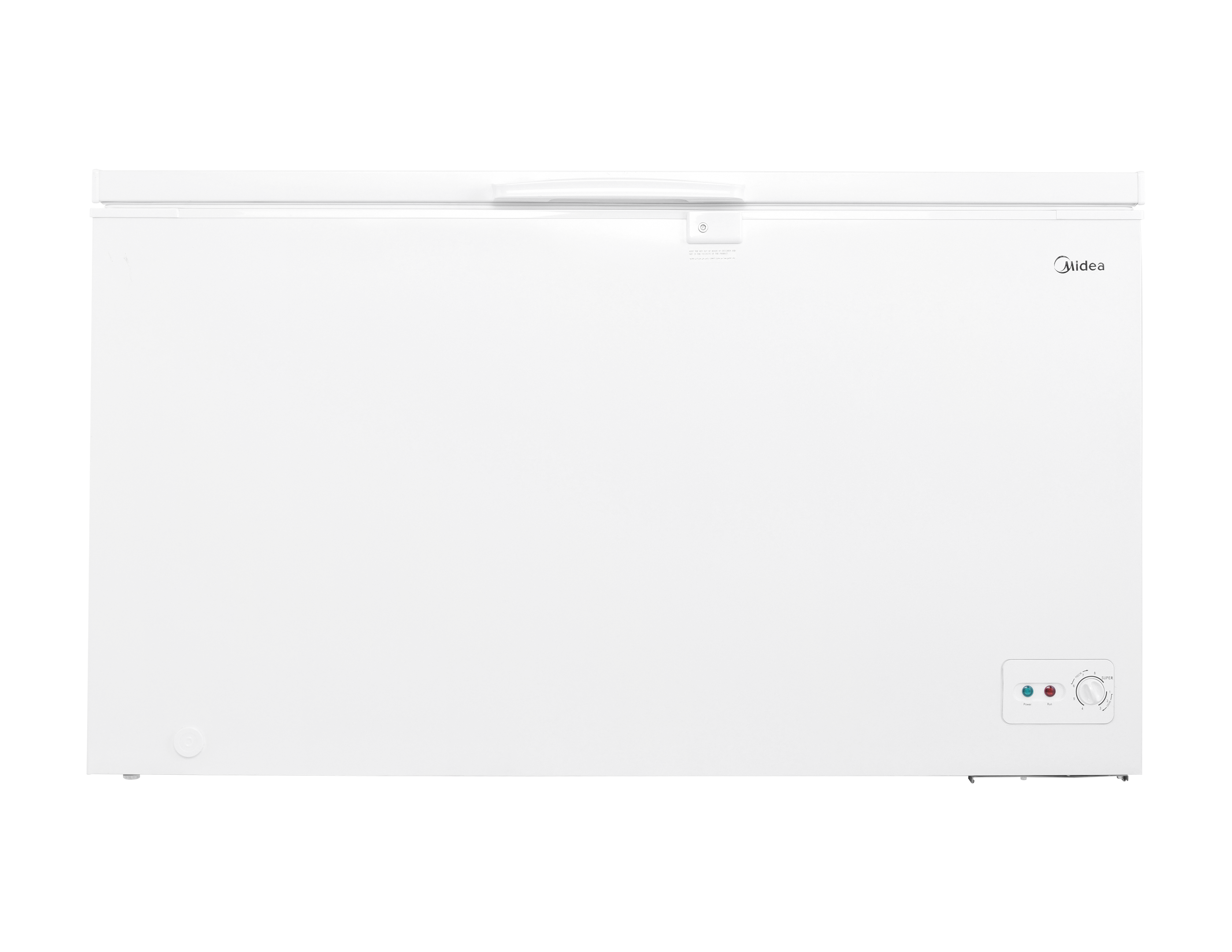 Midea Chest Freezer 14.8 Cu.ft/ 418 L, With Lock, Key and Handle,White