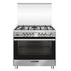 Glemgas 90x60cm Gas Cooking Range With Grill Full Safety, 5 Gas Burners, Stainless Steel.