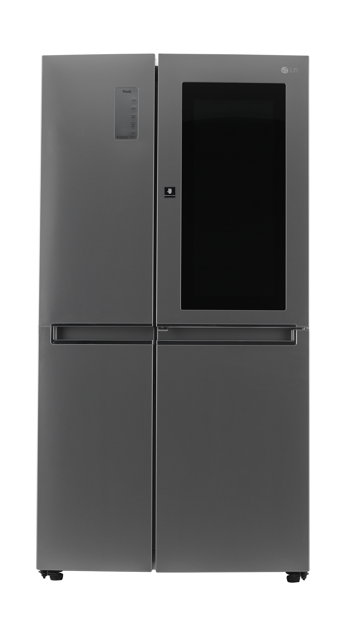 LG Side by Side, Instaview Door-In- Door Refrigerator 28.1 Cu.ft, Nobel Stee - eXtra Saudi