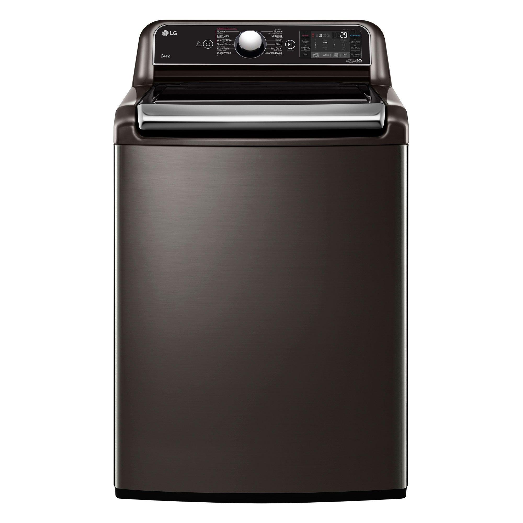 lg Lg WTR24hhb1 24 kg WTR24HHB1, Color: Black/Stainless, Energy Efficiency Class: C, Features: TurboWash3D, Made In: Thailand, Product Type: Washing Machine Top Load, Voltage: 220V, Inverter Motor: HEDD(High Effficiency Direct Drive), Washing Capacity: 24 KG, LED, No, 69 CM, 3-18, Top Loading, 50/60 H