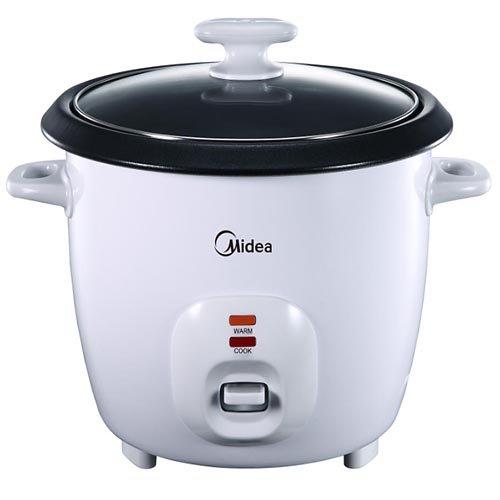 Midea 1.8L Rice Cooker With Glass Lid 700W White. eXtra Bahrain