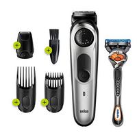 Braun Beard Trimmer and Hair Clipper, Mini Foil Shaver attachment, Black/Silver