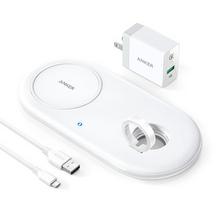Buy Anker, PowerWave+ Qi Wireless charging Pad with Watch Holder 5W, White in Saudi Arabia