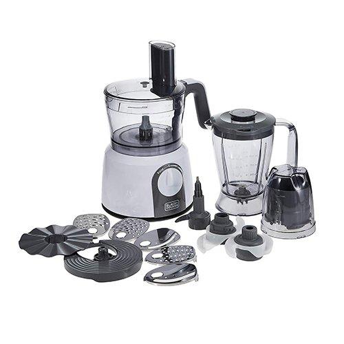 Black+Decker, 5in1, 1.5L, Compact Food Processor Plastic Body, 1000W,  White. - eXtra Saudi