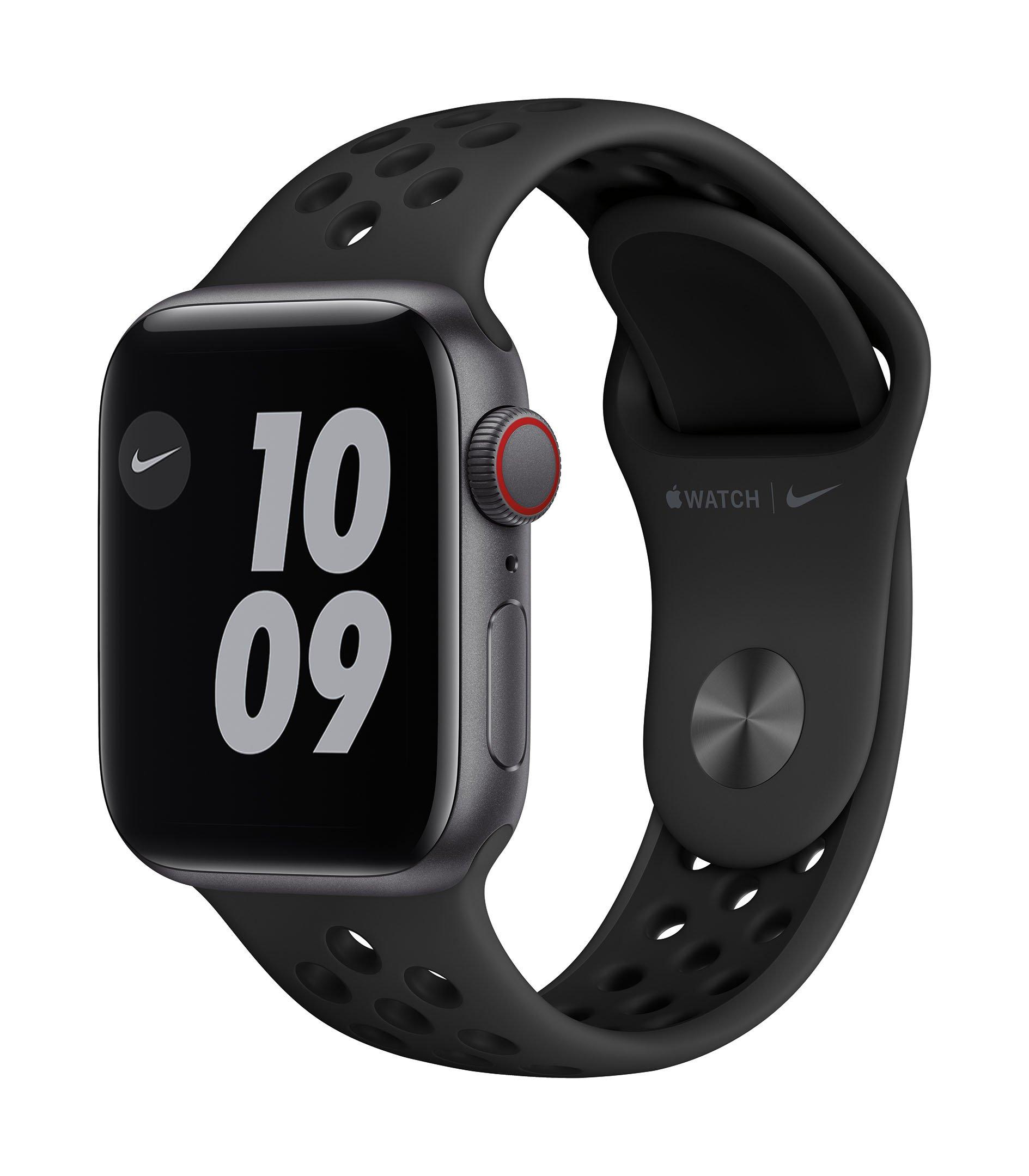 Buy Apple Watch Nike SE GPS + Cellular, 40MM Space Gray Aluminium Case with Anthracite/Black Nike Sport in Saudi Arabia