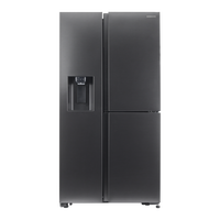 Samsung 3 Door SBS Refrigerator 14.1Cu.ft, Freezer 7.1Cu.ft, Black Matt