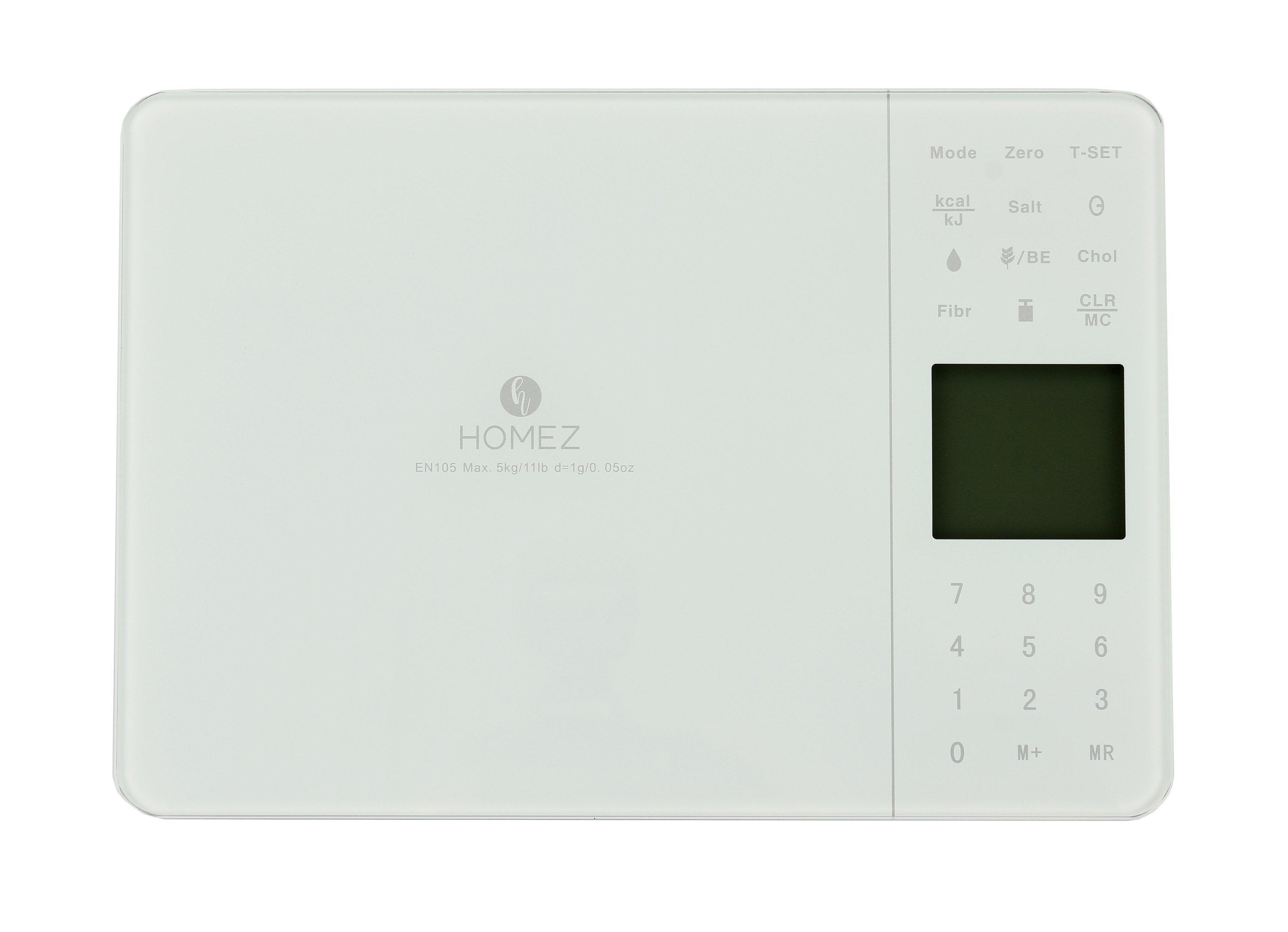 Buy Homez Scale, 3mm Tempered Glass platform,  Capacity 5kg in Saudi Arabia