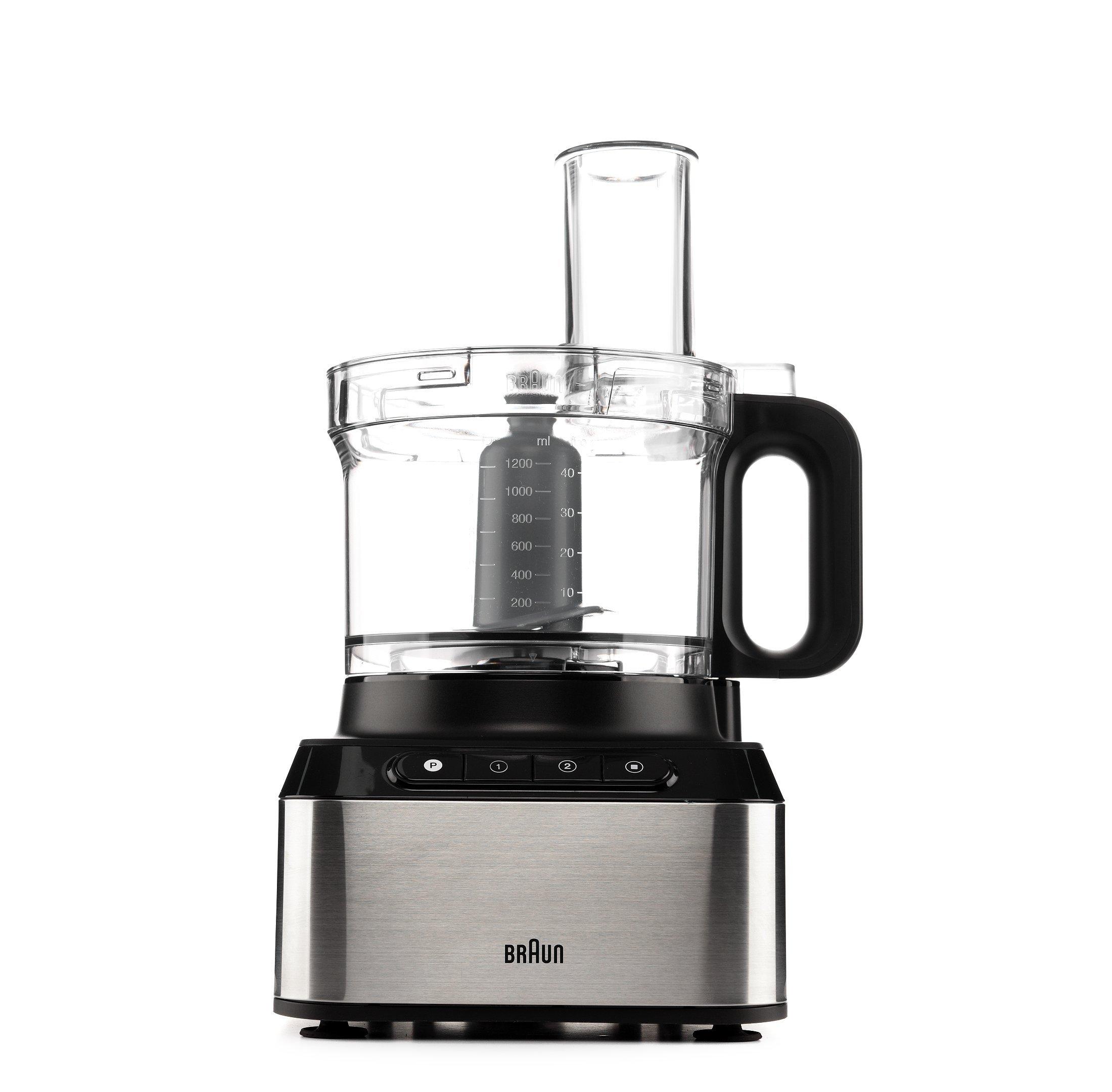 Braun PurEase 12 in 1 Food processor, 800W, 2.1L Bowl, Metal Design
