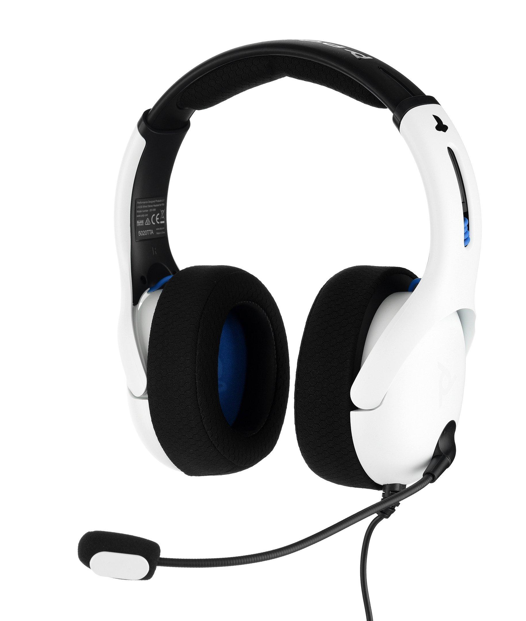 PDP Gaming LVL 50 Stereo Wireless Gaming Headset For PS4 & PS5 (White)