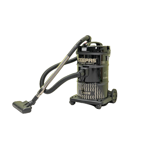Geepas 25.0L Drum Vacuum Cleaner Wet&Dry 2300W Black/Silver eXtra Oman
