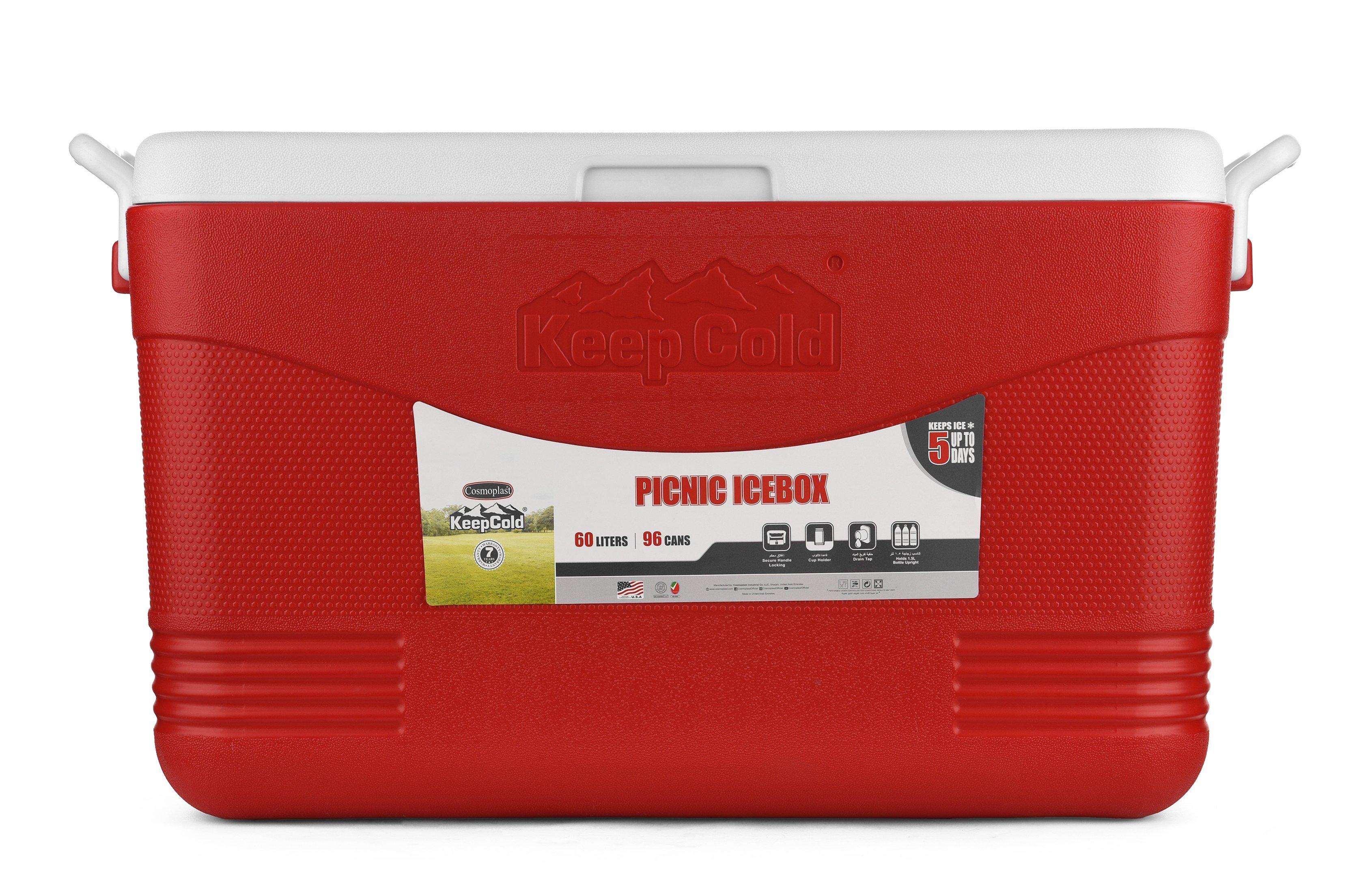 Keepcold, Picnic Icebox 60L, Red - eXtra